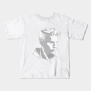 Enigmatic Silver Silhouette - Iconic Hair Style No. 606 Kids T-Shirt